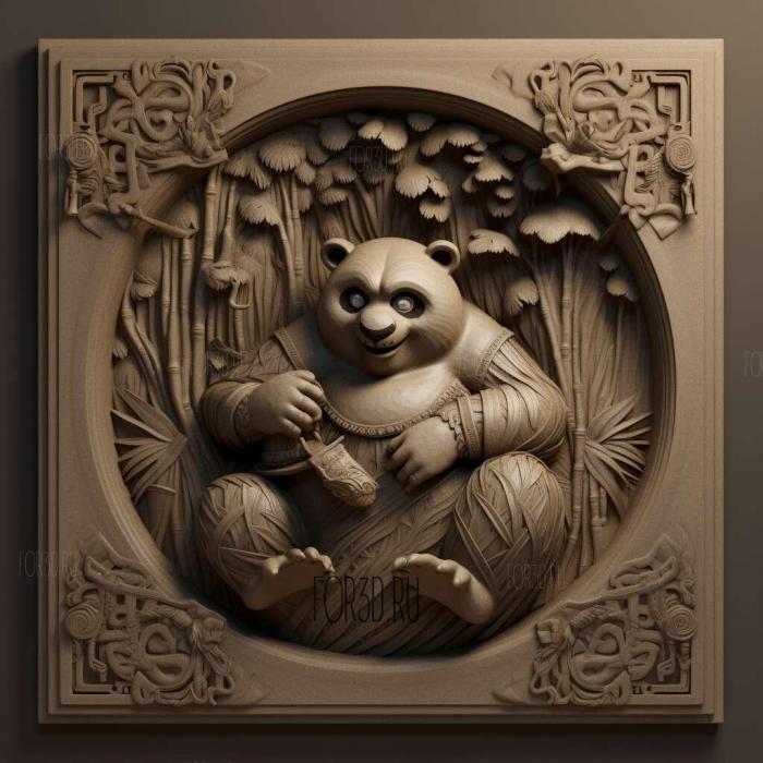 Kung Fu Panda 2 1 stl model for CNC